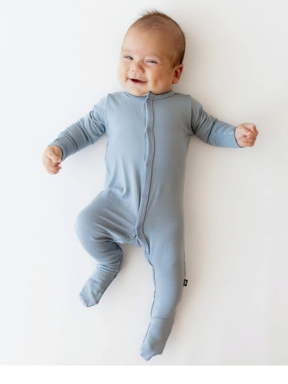 Kyte BABY Slate snap Footie